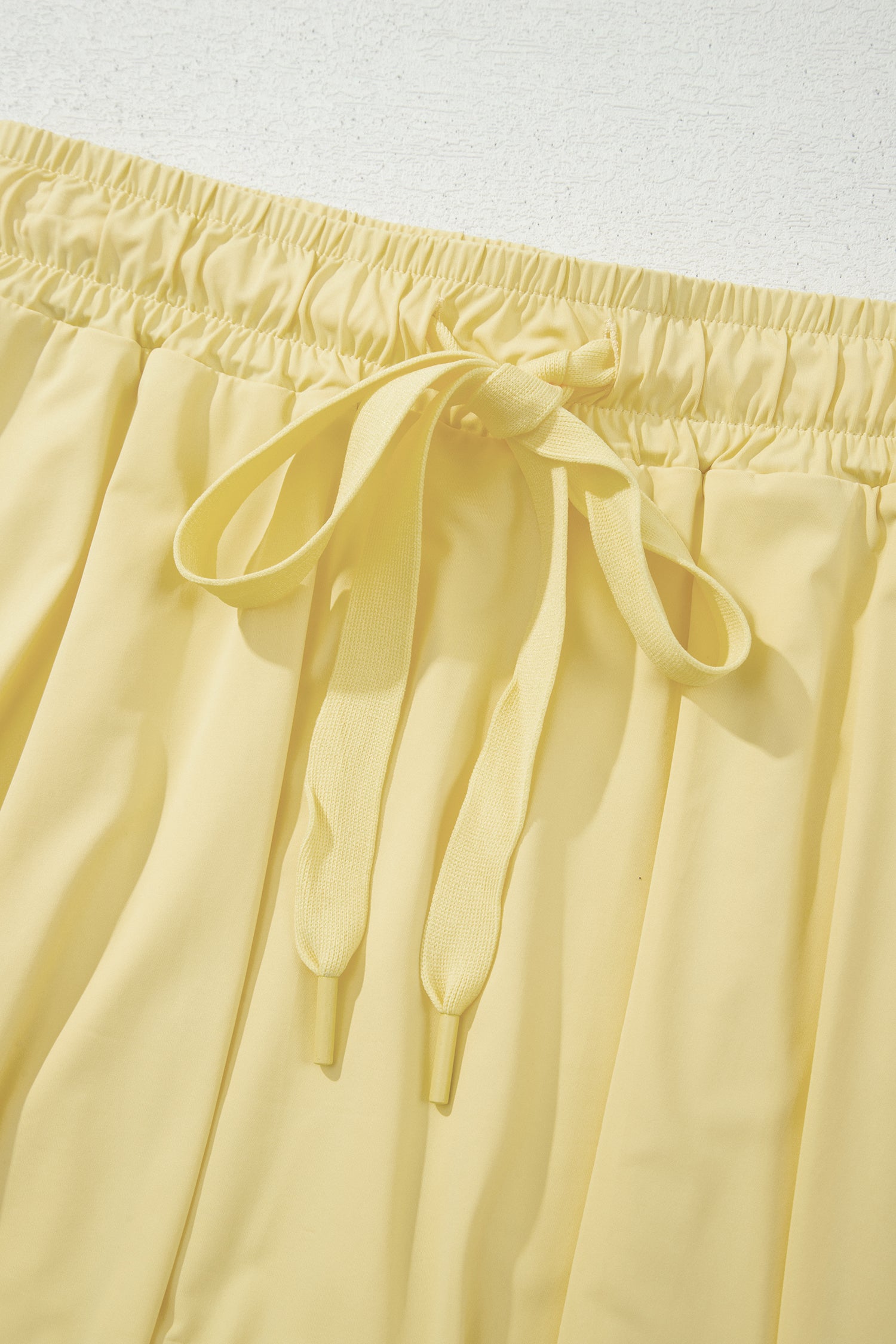 Drawstring Elastic Waistband Lined Tennis Skort