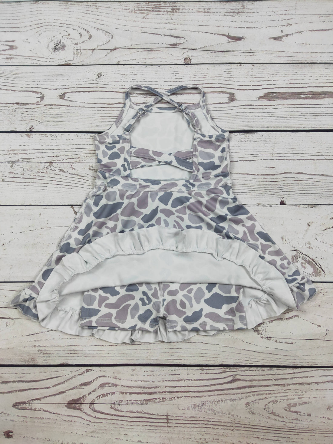 Girls Camouflage Printed Athletic Dresses