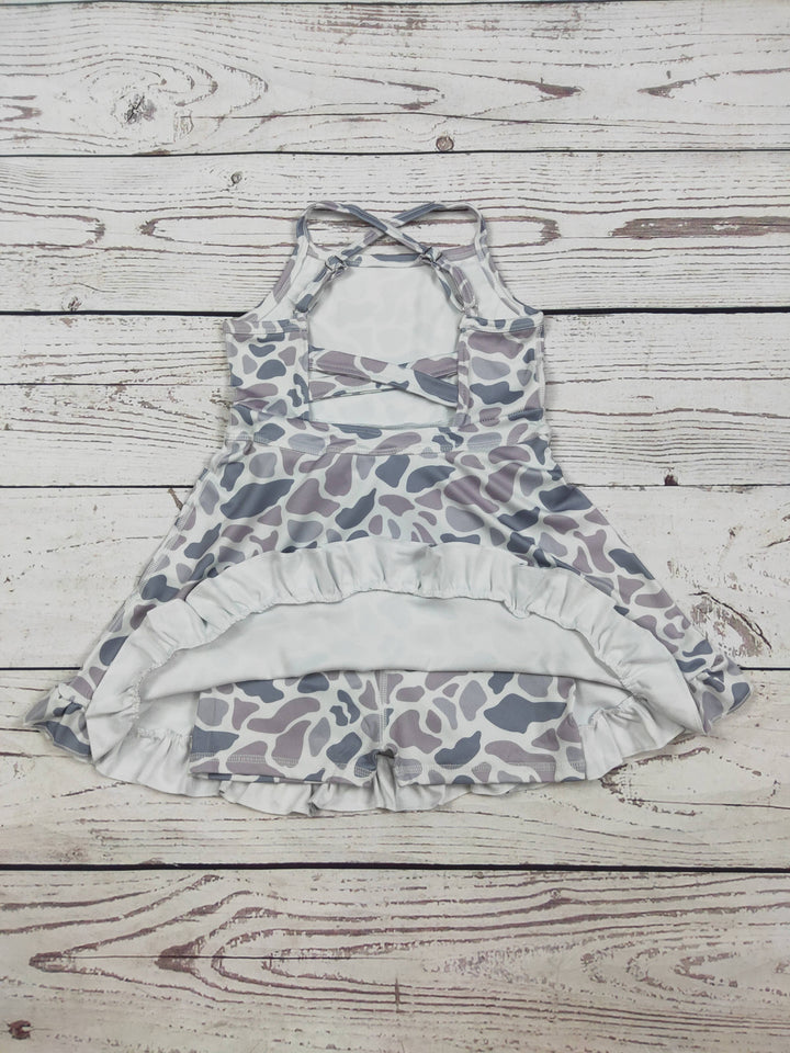 Girls Camouflage Printed Athletic Dresses