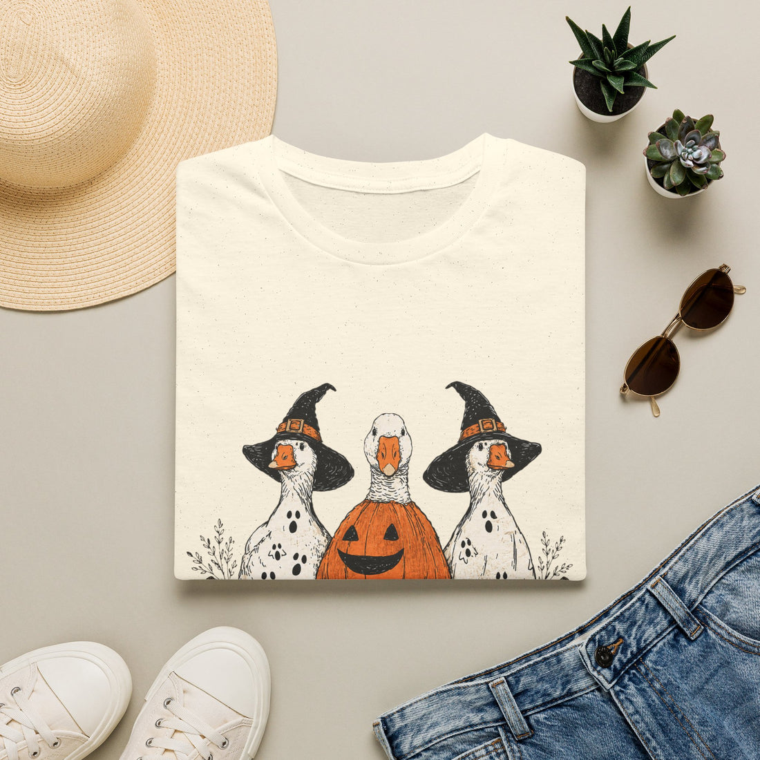 Halloween Porch Goose Softstyle T-Shirt