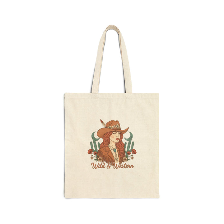 Western-Inspired Cotton Canvas Tote Bag