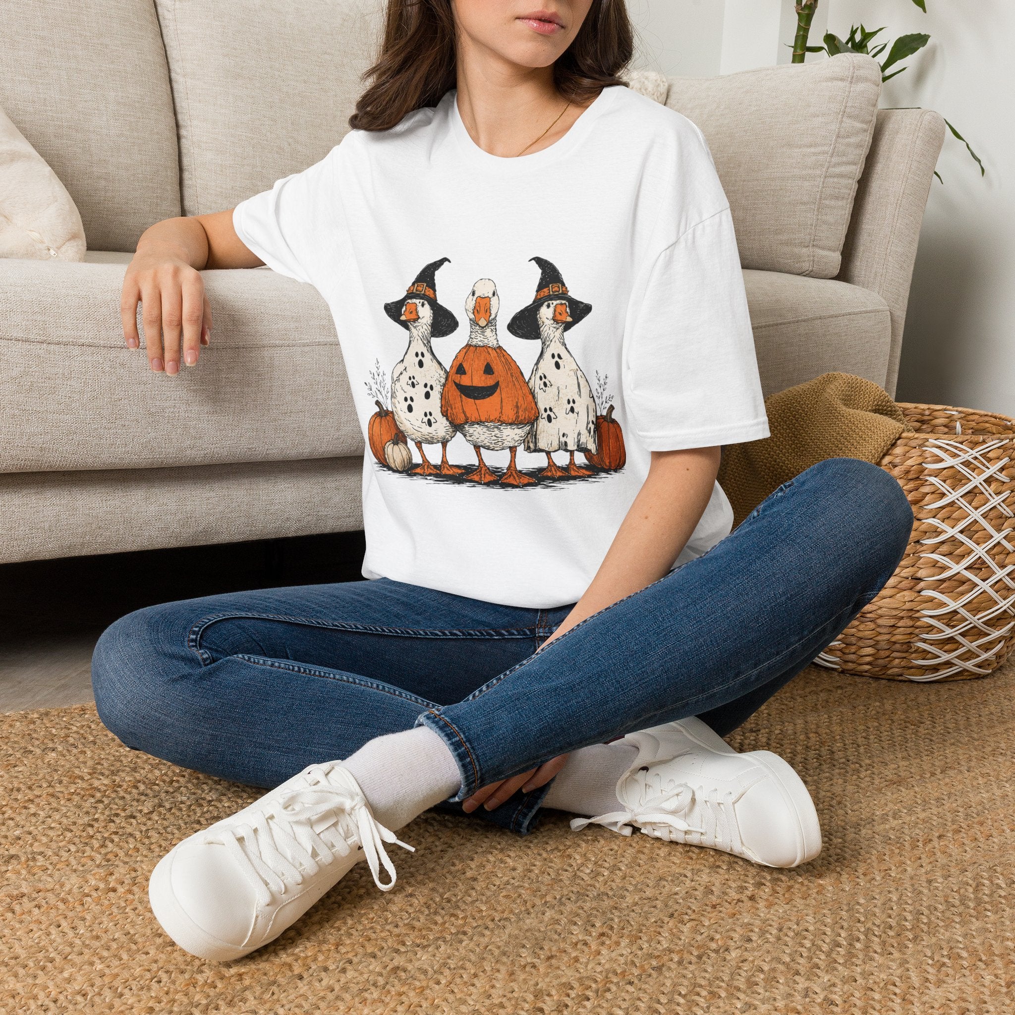 Halloween Porch Goose Softstyle T-Shirt