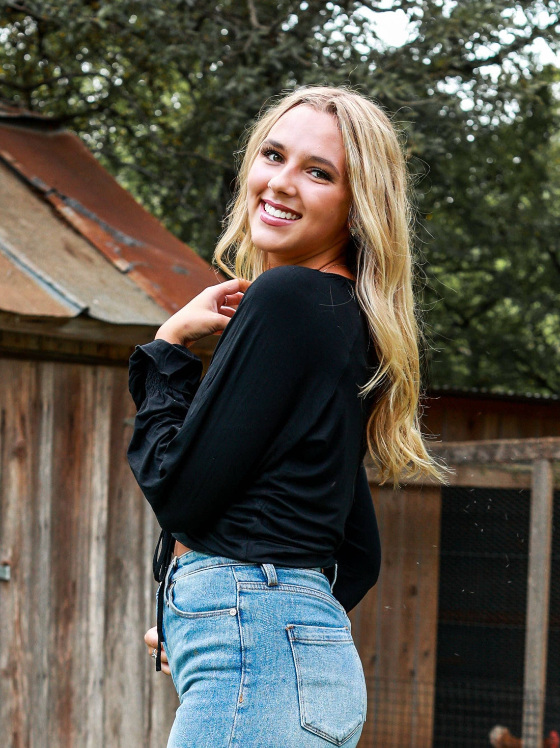 Let's Go Ladies Contemporary Top in Black: Black / 2X-Large