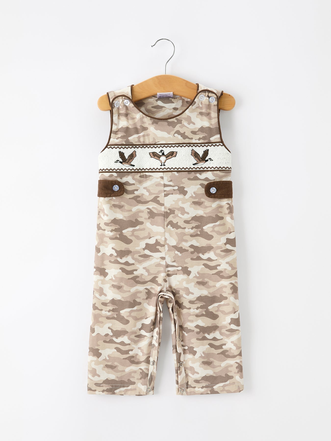 Duck Smocked Camo Baby Jonjon