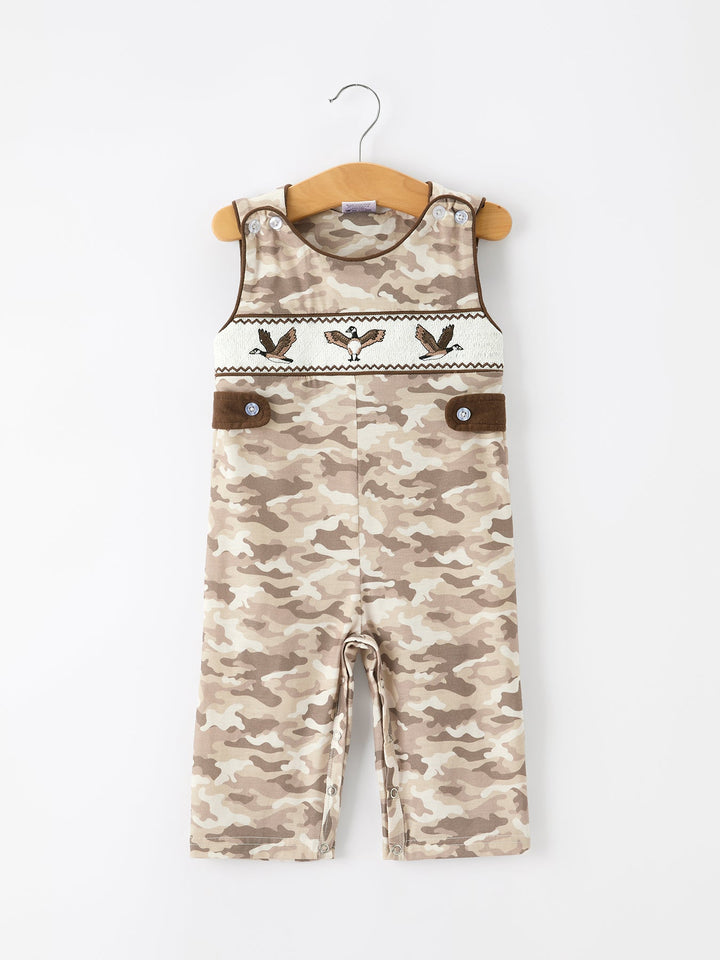 Duck Smocked Camo Baby Jonjon
