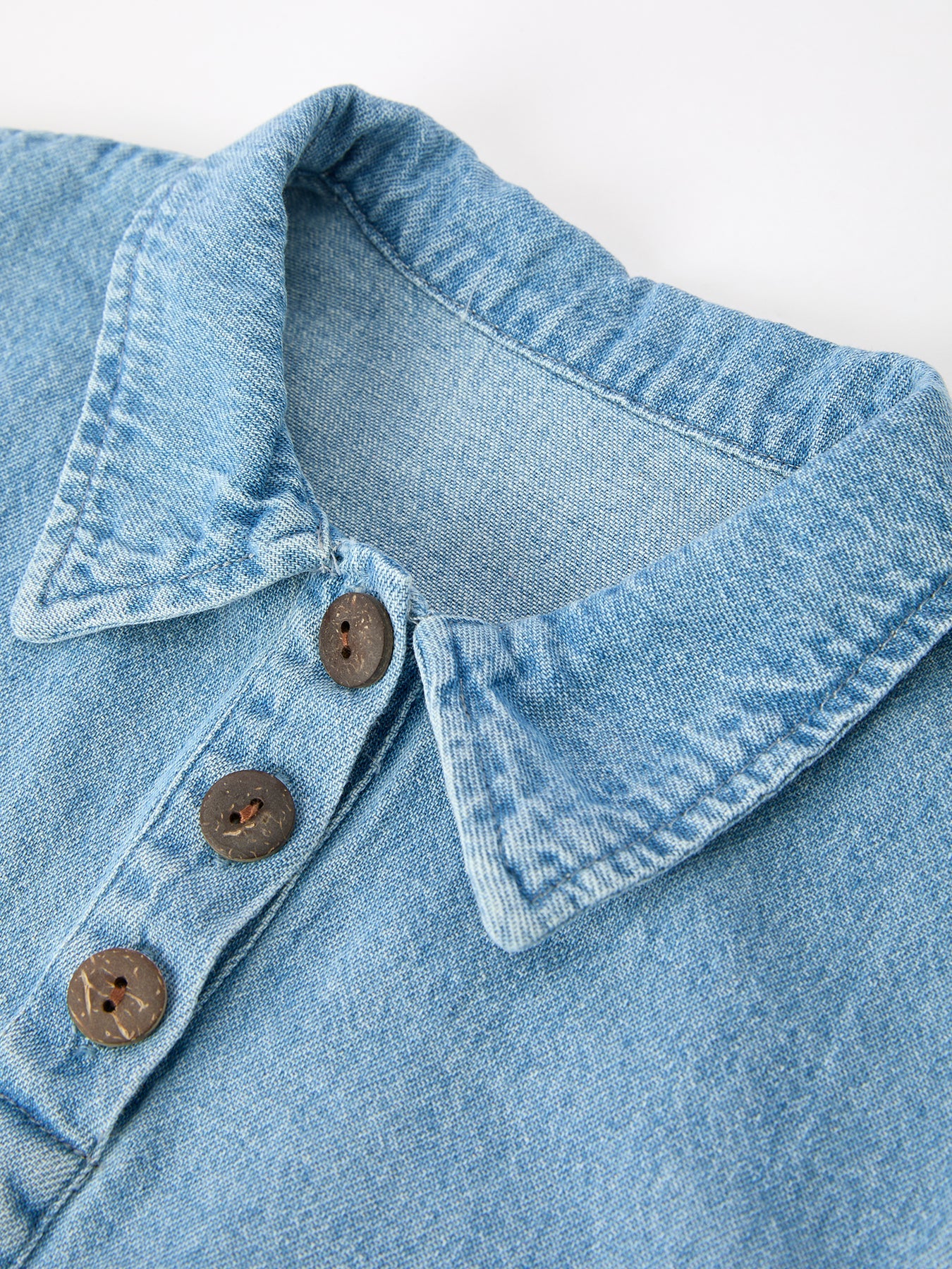 Baby Denim Romper Short Sleeve Polo Bodysuit