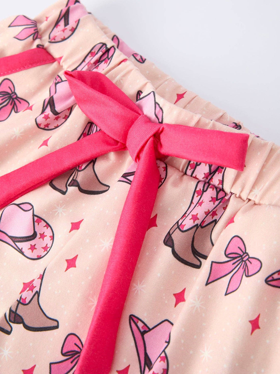 Mommy & Me Western Print Ruffle Pajama Set: MOM