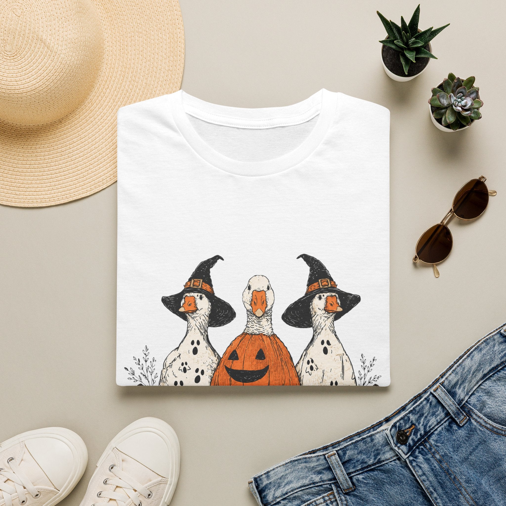 Halloween Porch Goose Softstyle T-Shirt