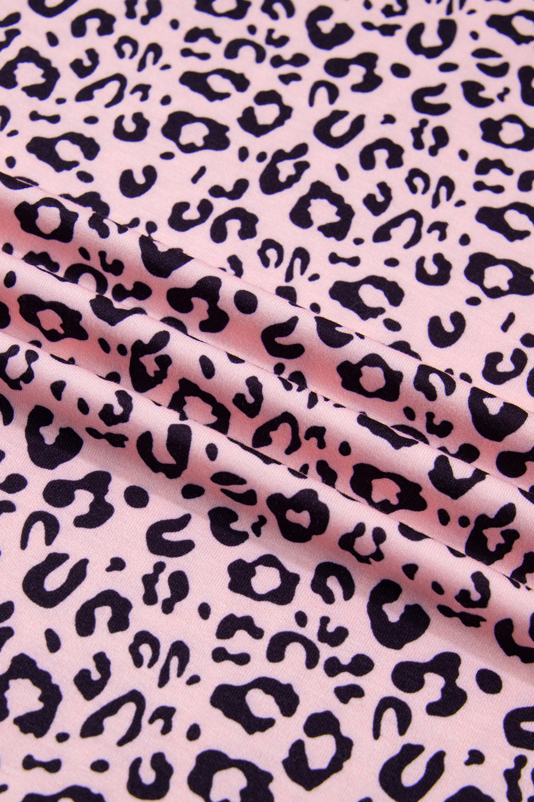 Pink Leopard Striped Contrast Patchwork Plus Size Tee
