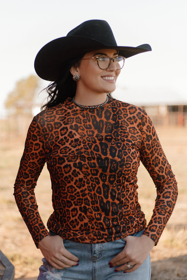 Sideline Spirit Orange Mesh Top