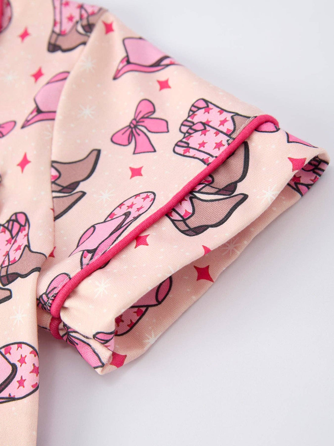 Mommy & Me Western Print Ruffle Pajama Set: KIDS