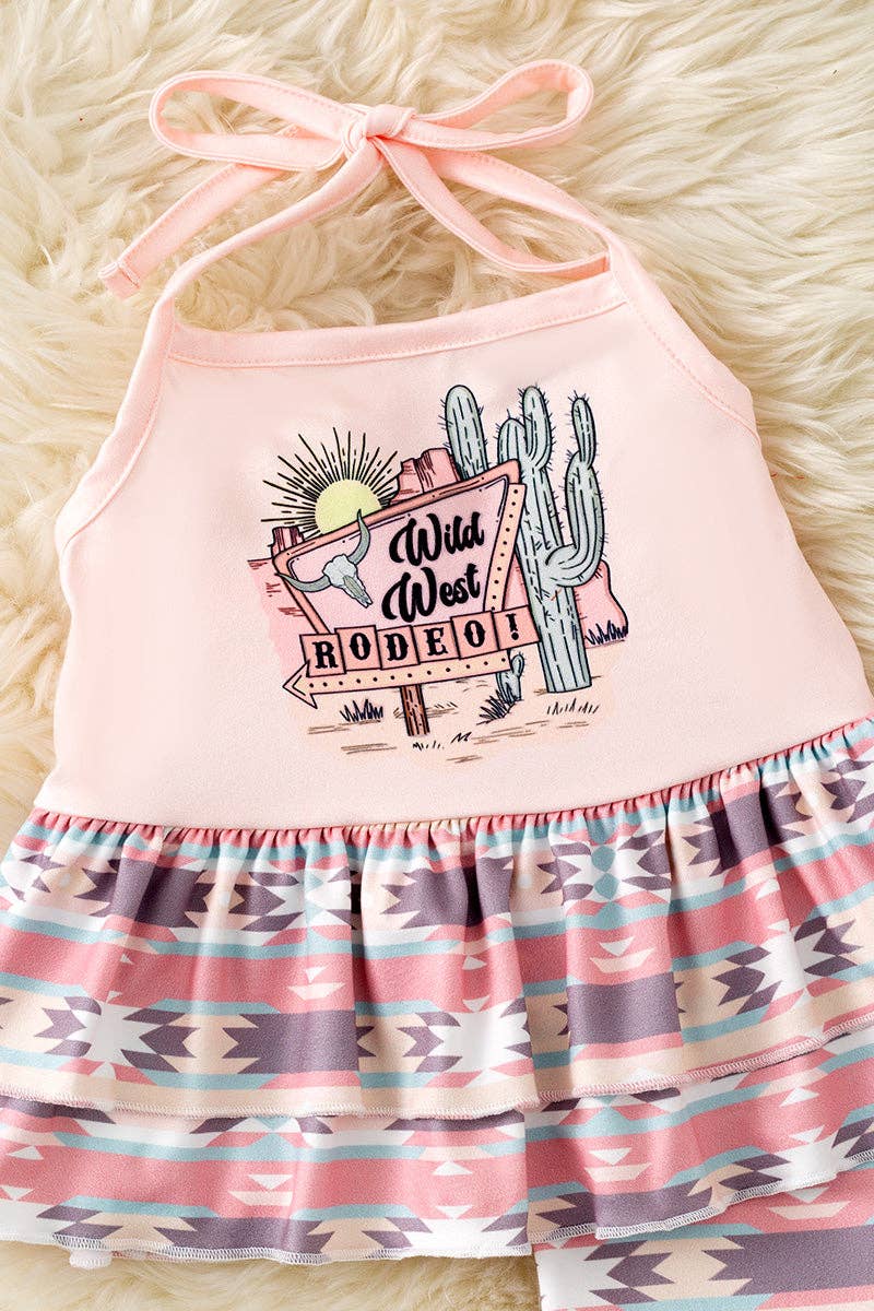 Rodeo Aztec Printed Halter Tunic and Aztec Bell Bottoms