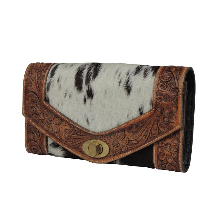 Advent Hand Tooled Leather Wallet With Rfid Protection And Card Slots