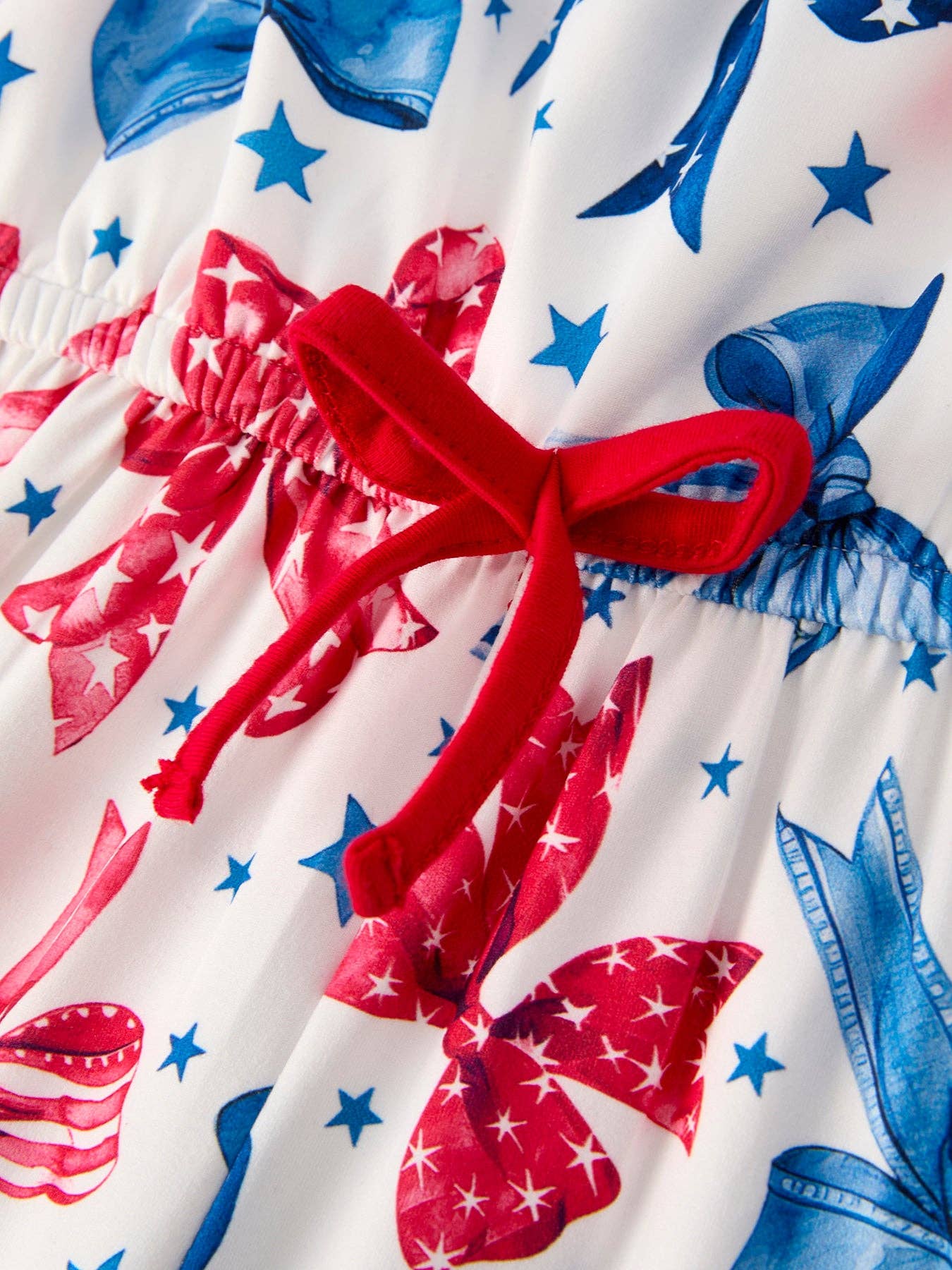 4th of july Bow Print Jumpsuit: