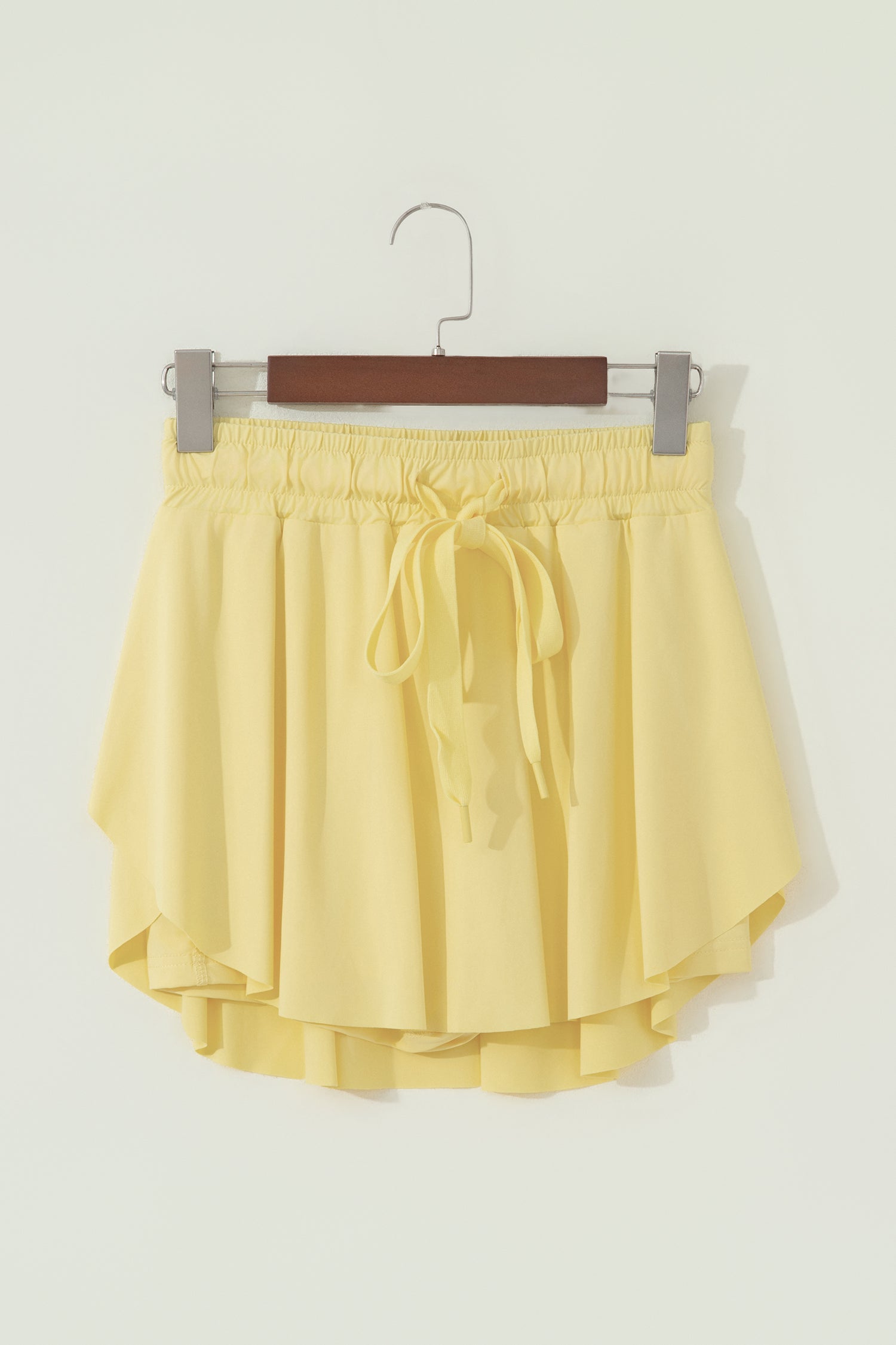 Drawstring Elastic Waistband Lined Tennis Skort