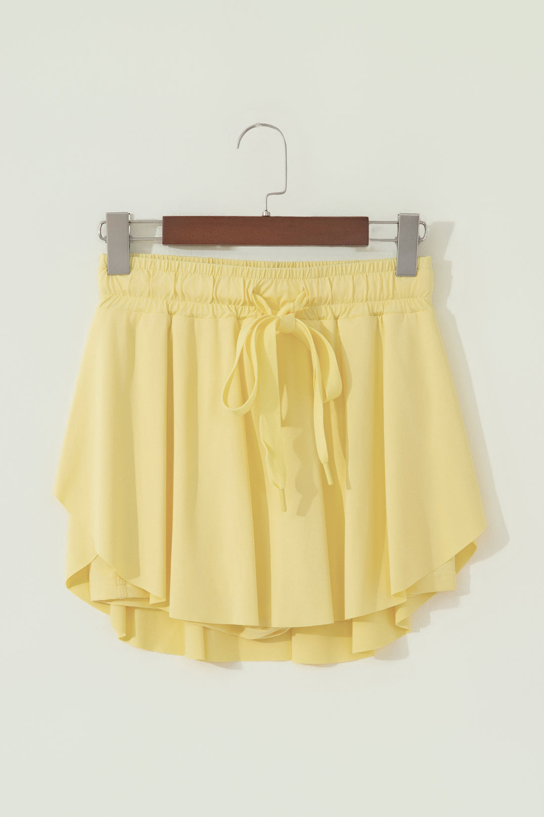 Drawstring Elastic Waistband Lined Tennis Skort