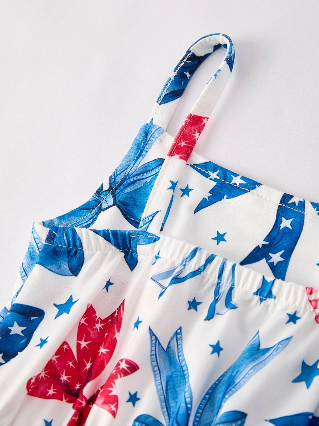 4th of july Bow Print Jumpsuit: