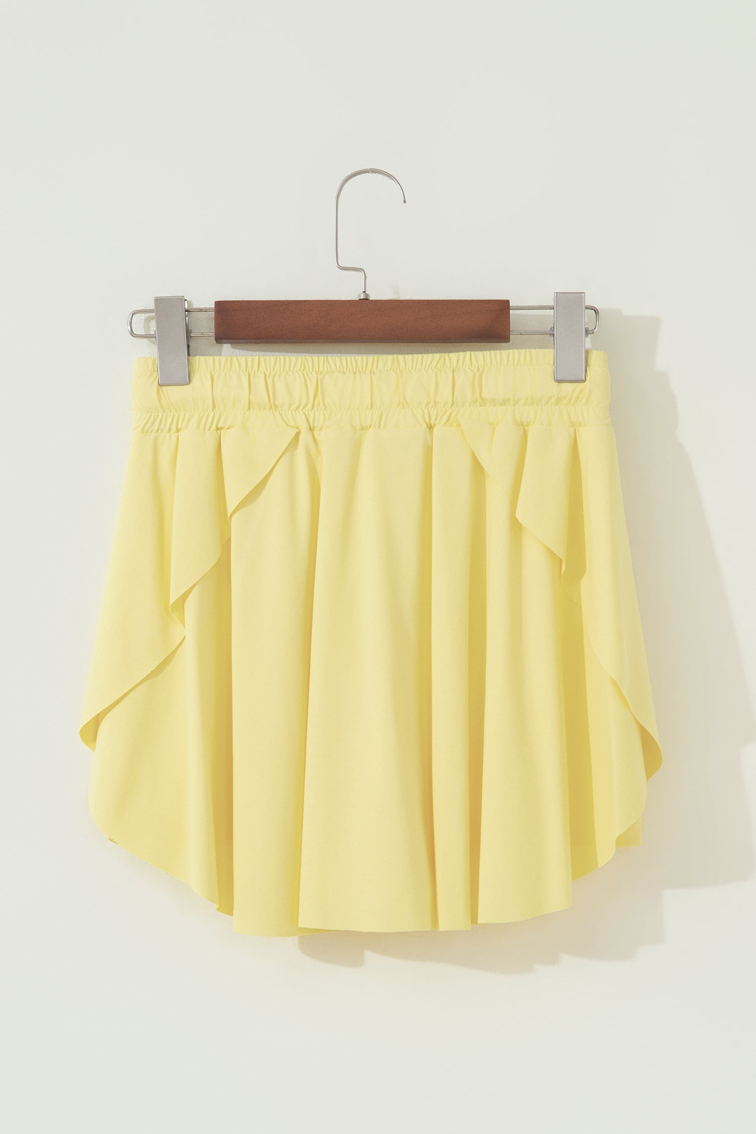 Drawstring Elastic Waistband Lined Tennis Skort