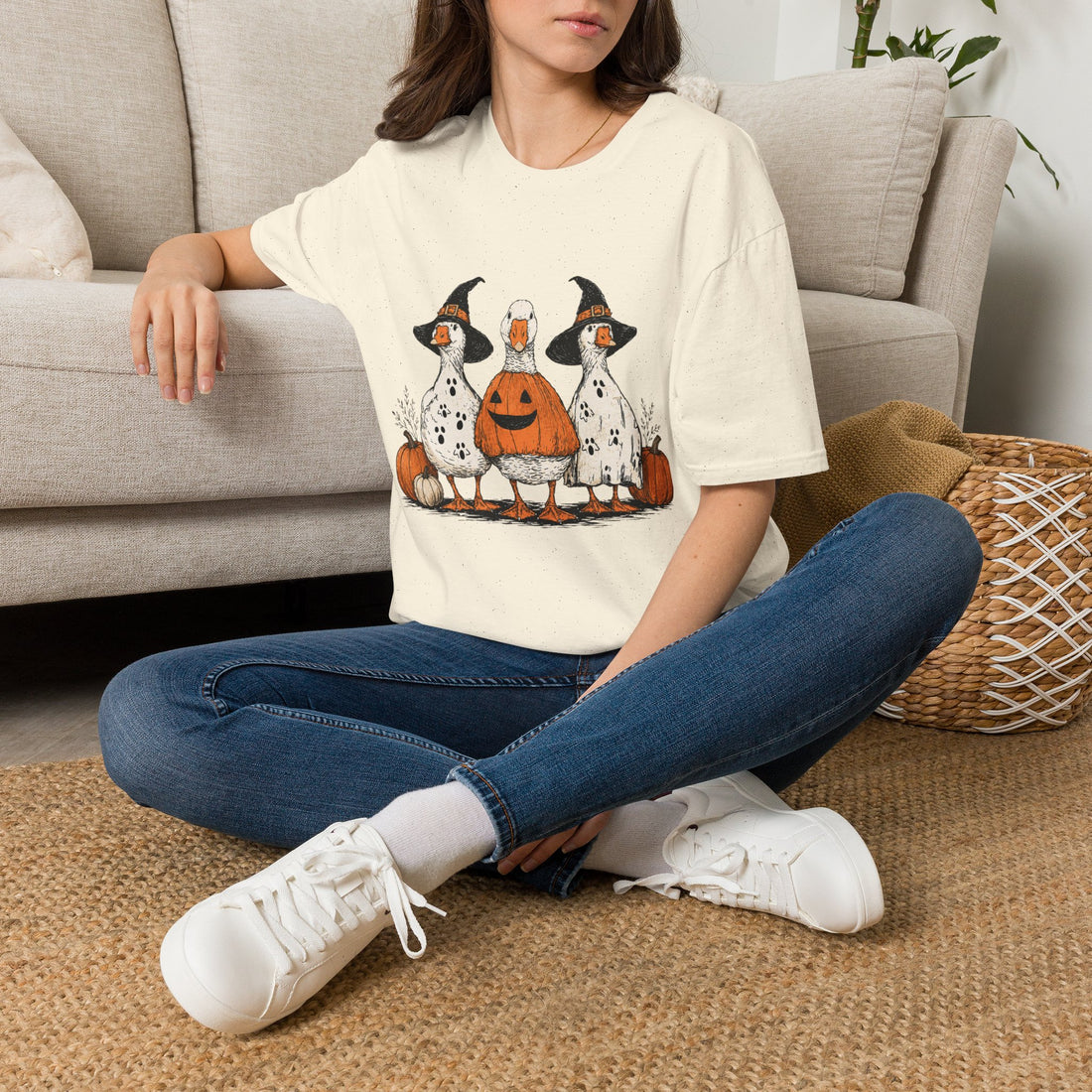 Halloween Porch Goose Softstyle T-Shirt