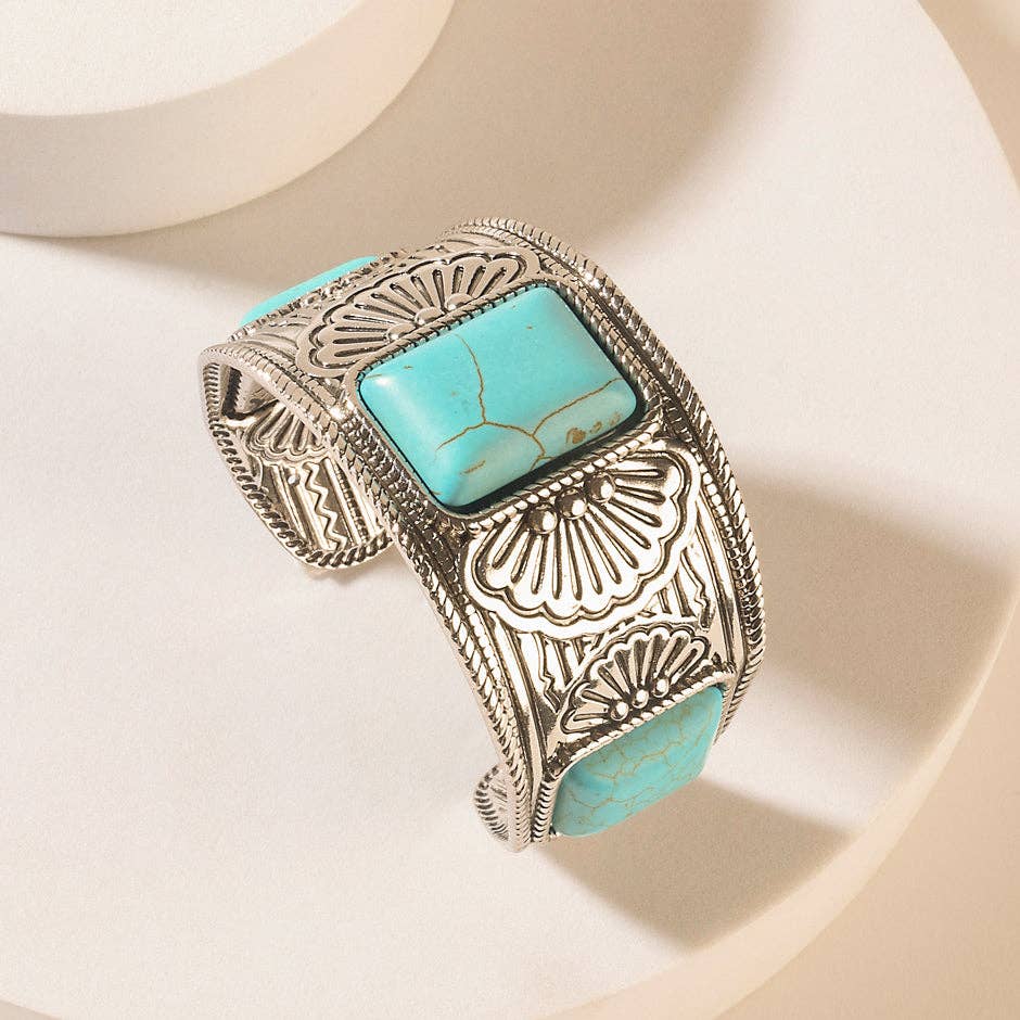 Desert Sentinel Bracelet in Navajo Teal: Navajo Teal