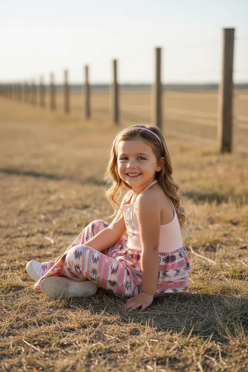 Rodeo Aztec Printed Halter Tunic and Aztec Bell Bottoms