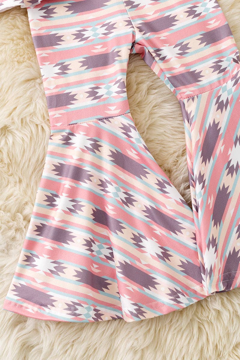 Rodeo Aztec Printed Halter Tunic and Aztec Bell Bottoms