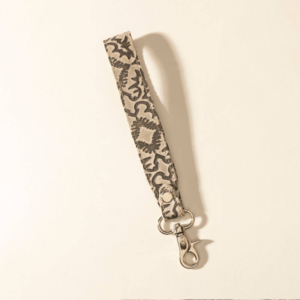 Myra HillyBilly Leather Keyfob in Faded Ash: Faded Ash
