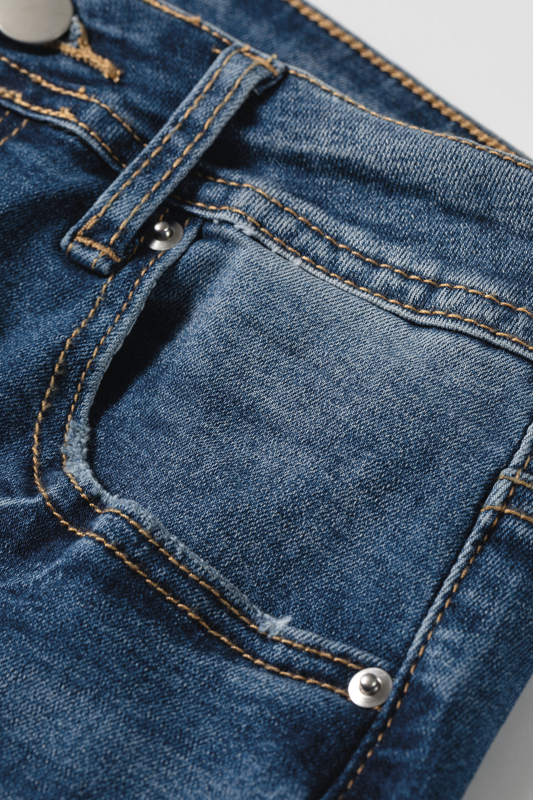 Myosotis Acid Washed Straight Leg Full Length Casual Jeans