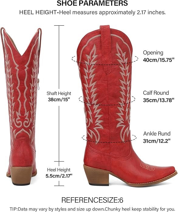 Knee High Western Cowgirl Boots