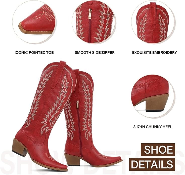 Knee High Western Cowgirl Boots