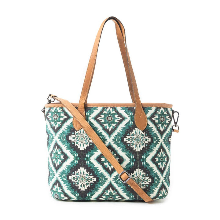 Myra Bag Desert Sky Star Tote Bag In Turquoise