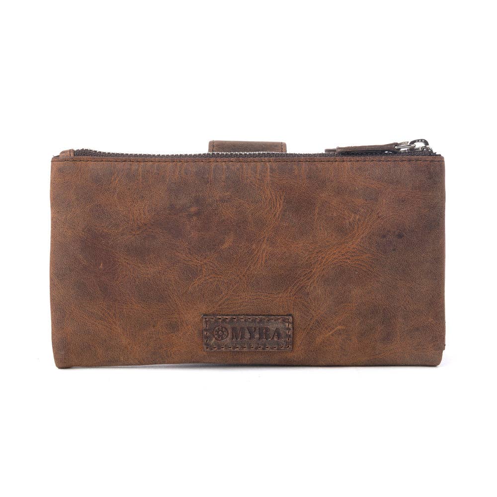 Iron Hill Concho Leather Womens Wallet In Ochre Veil Tan