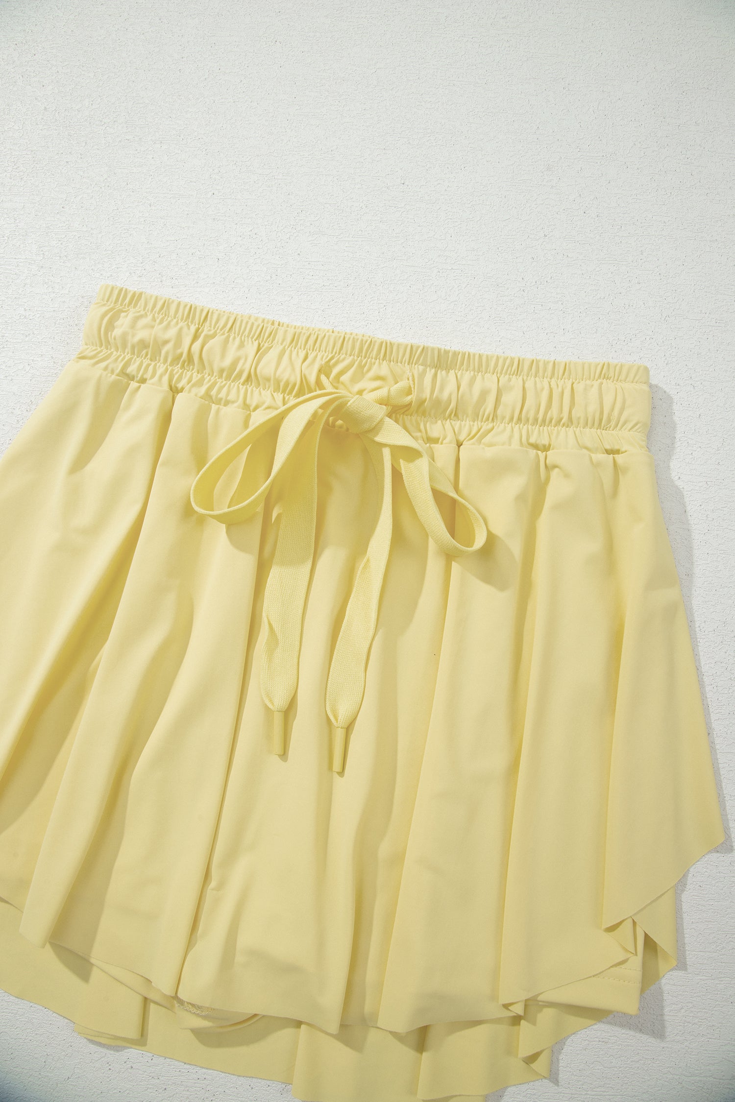 Drawstring Elastic Waistband Lined Tennis Skort