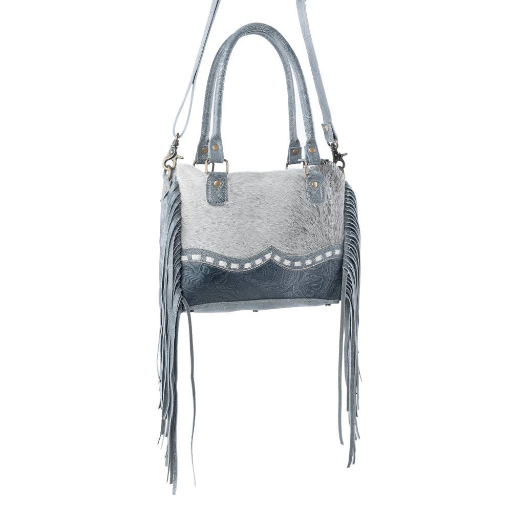 Genuine Leather Myra Prairie Concealed Carry Bag in Brindle Mint