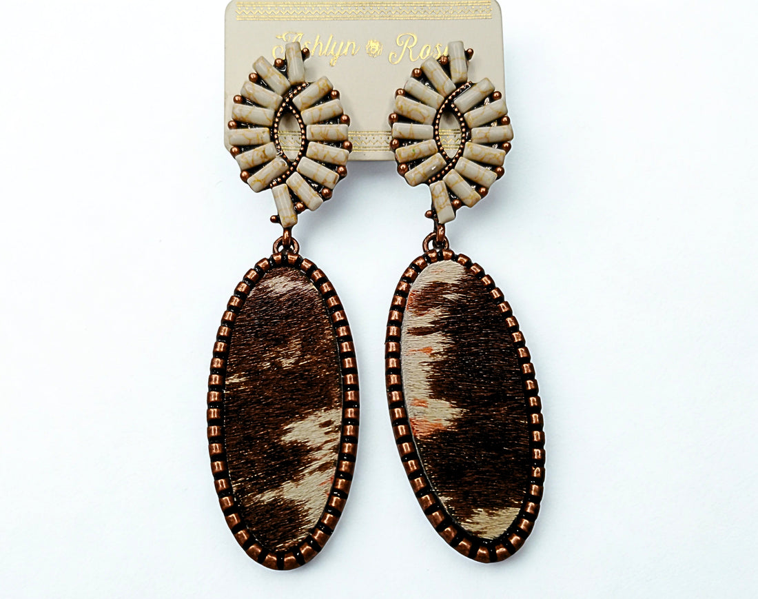 Cow Print Earrings
