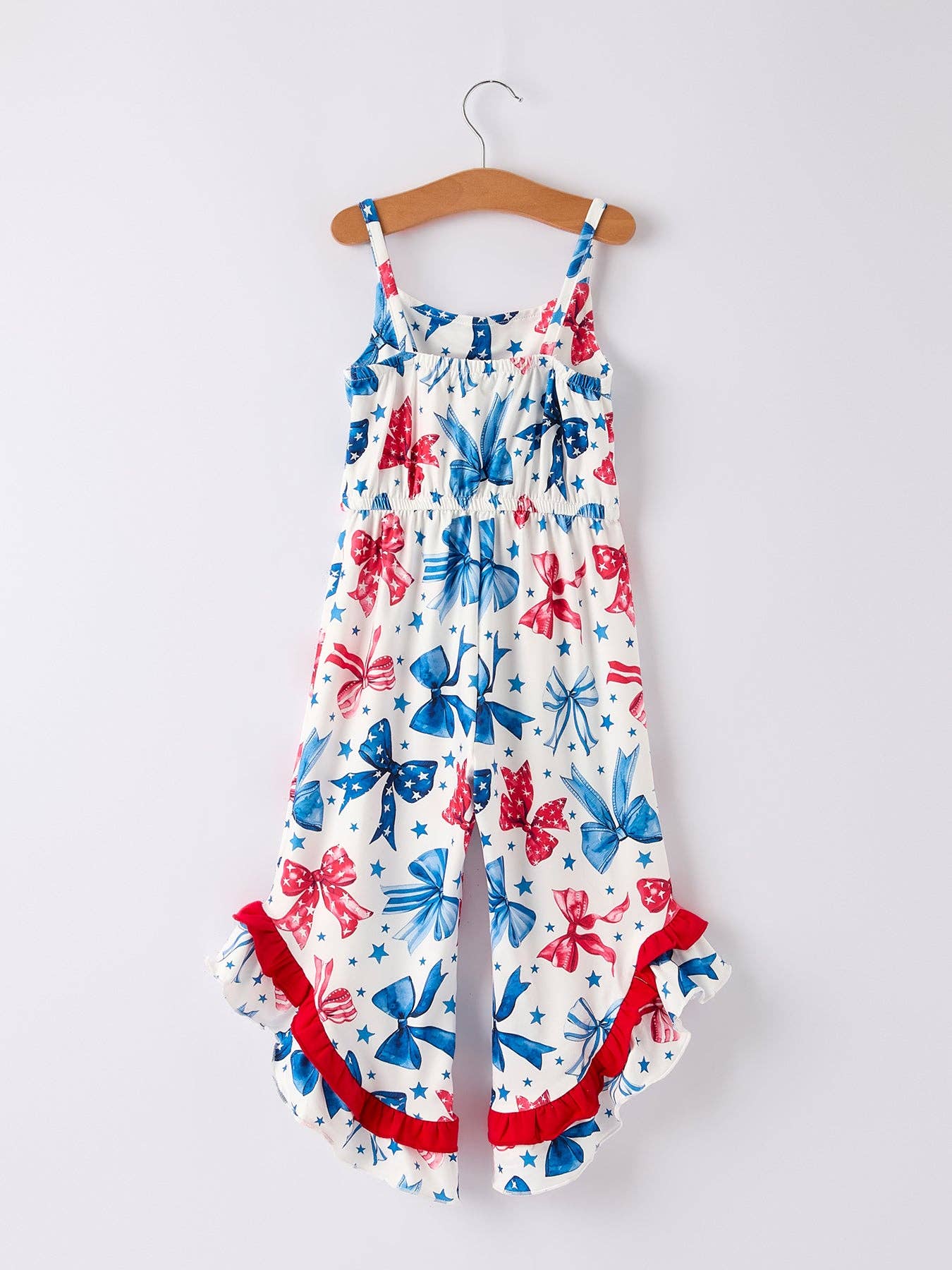 4th of july Bow Print Jumpsuit: