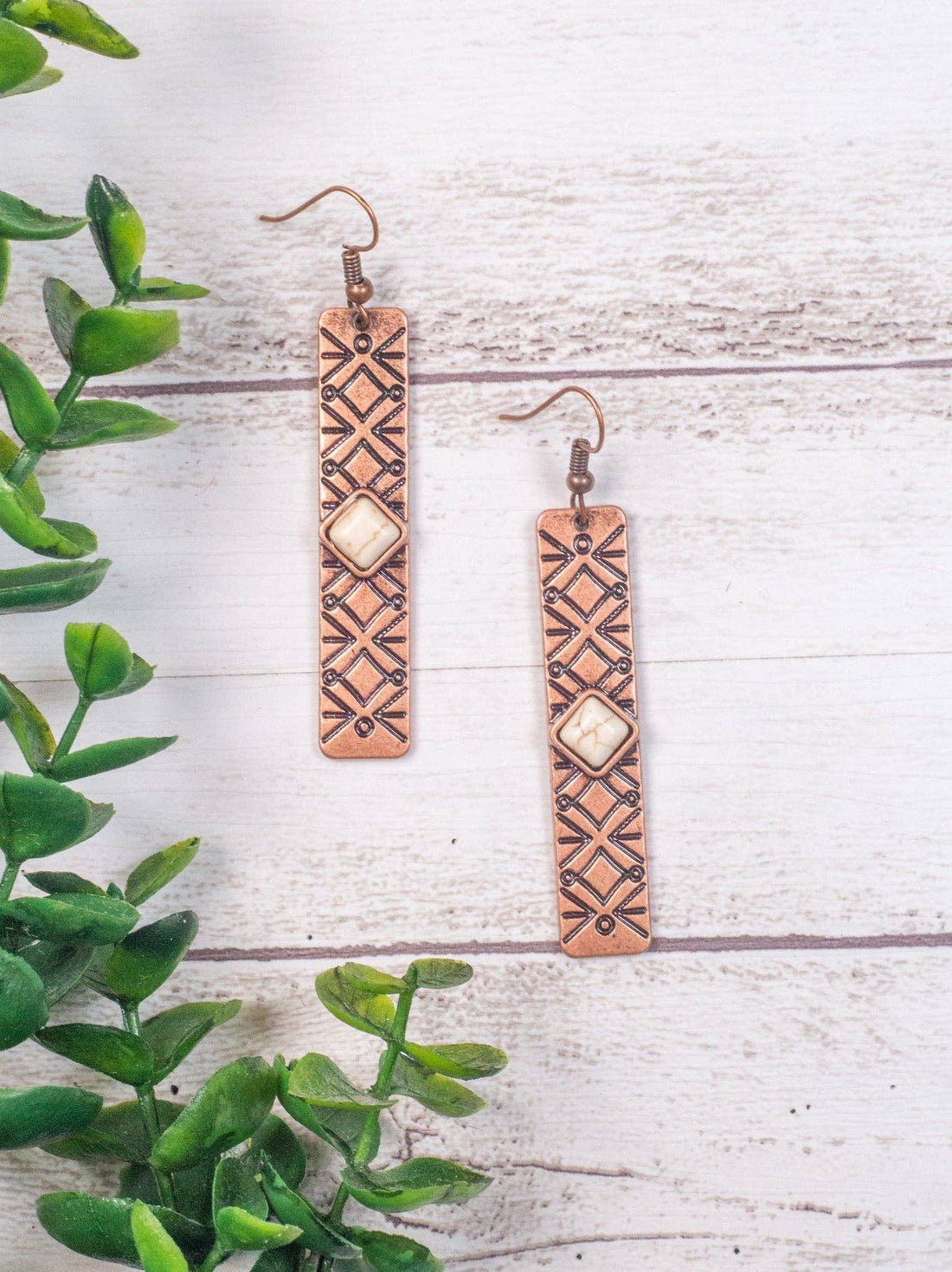 Rock All Night Copper Dangle Earring: Copper / One Size