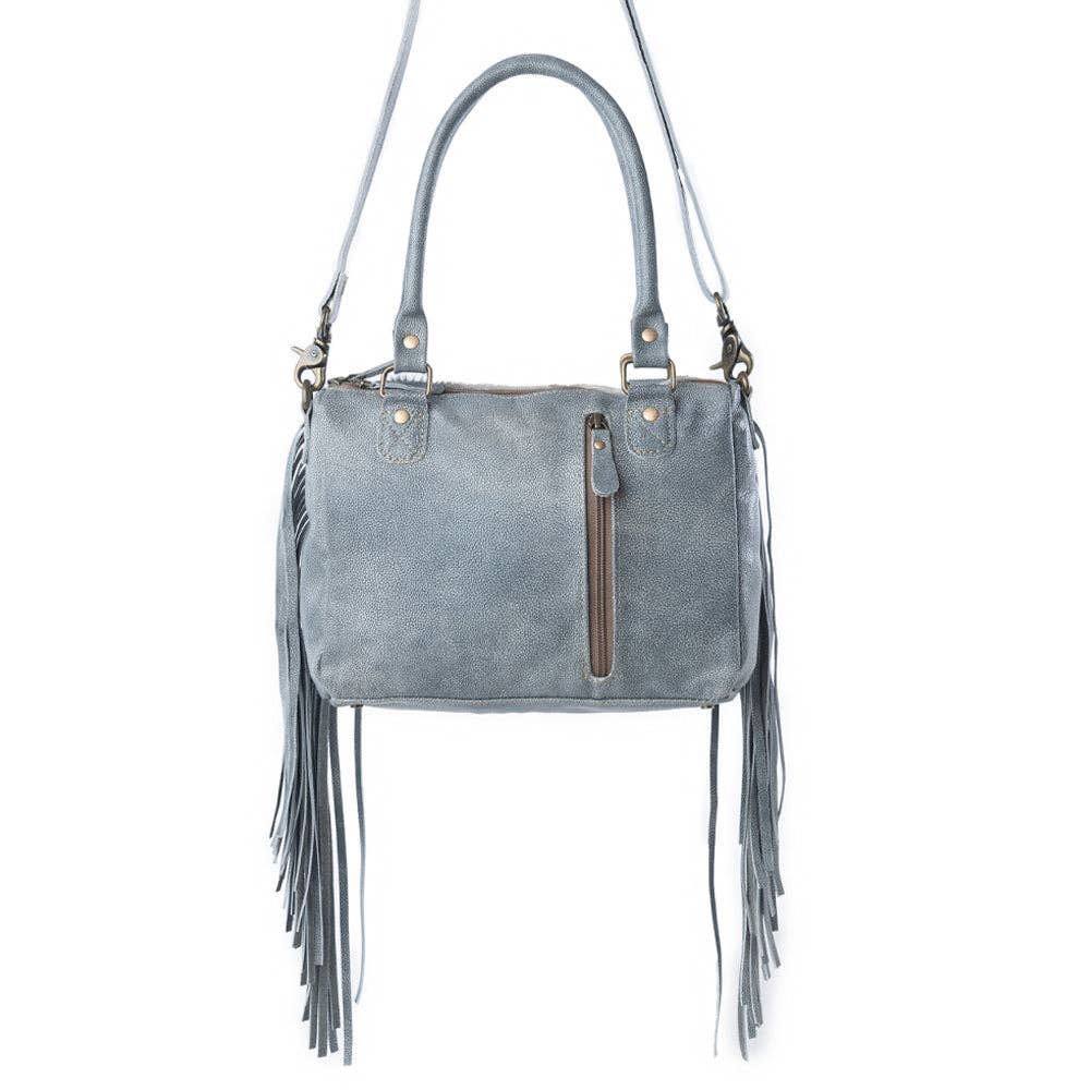 Genuine Leather Myra Prairie Concealed Carry Bag in Brindle Mint