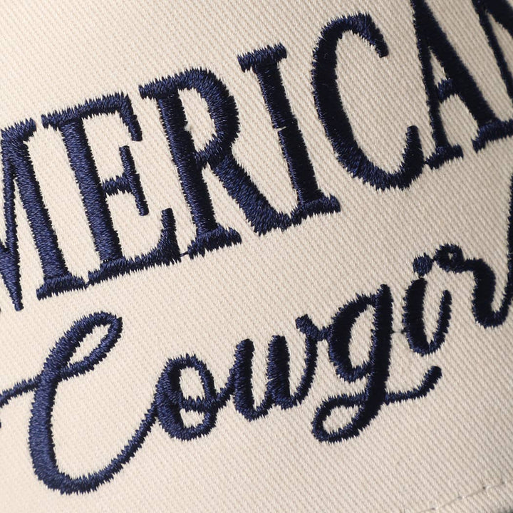 AMERICAN COWGIRL Embroidered Star Denim Trucker Hat: DK DENIM/NAVY / One Size