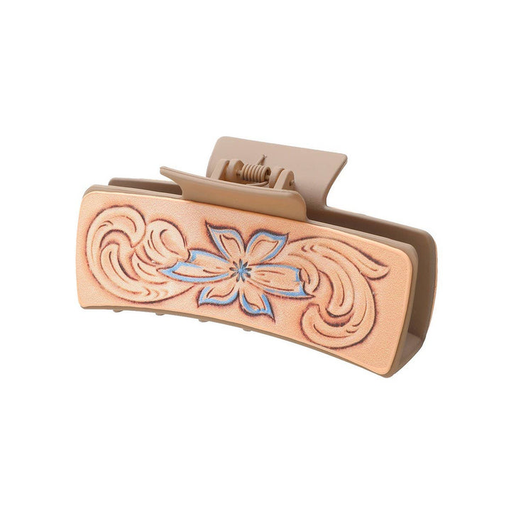 Retro Western Cowboy Faux Leather Hair Claw Clip