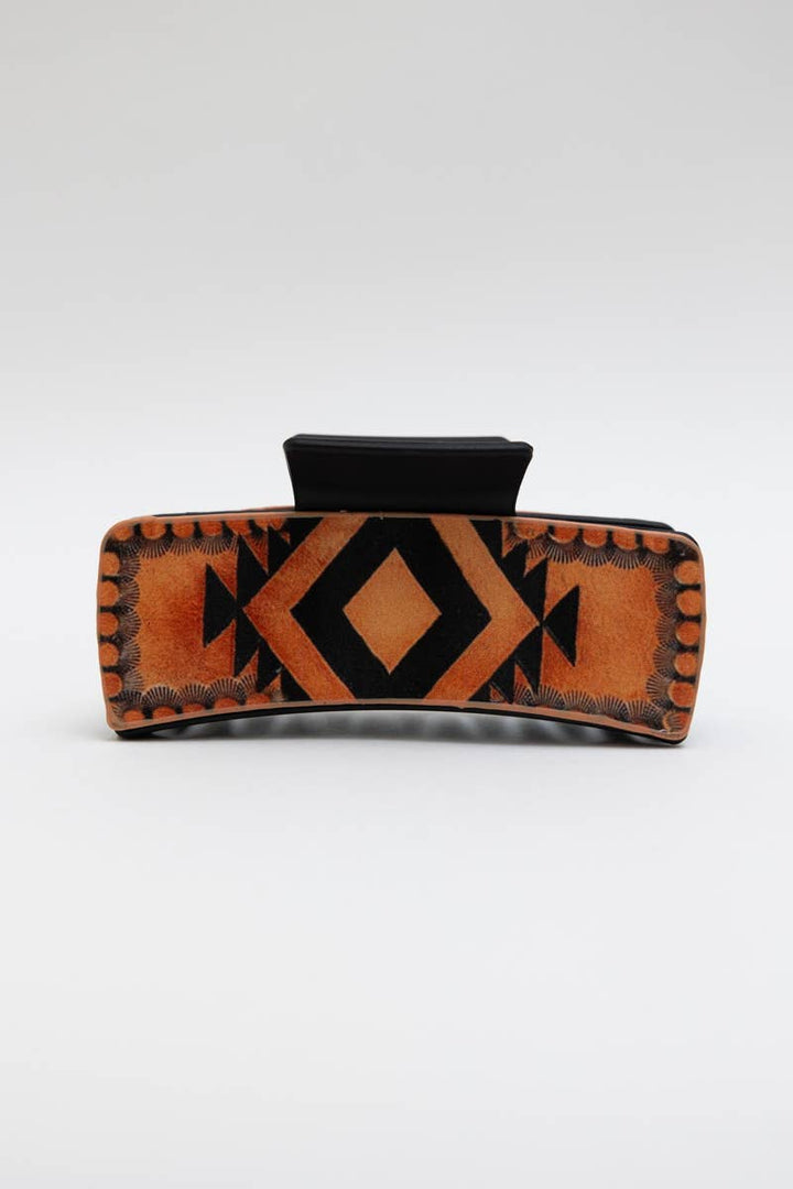 🌵 Western Bohemian Hair Claw Clips – Stylish and Unique: Aztec Sunset